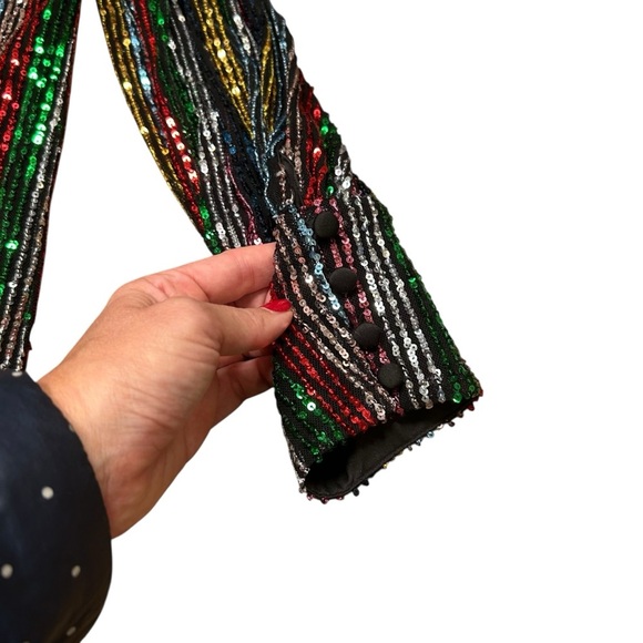 Milly Nylah rainbow sequins shift dress size 6 Swifties sparkle New Year’s party - Picture 5 of 10